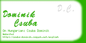 dominik csuba business card